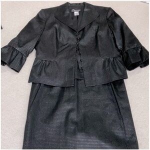 Black Women's Jacket & Skirt Set